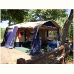 Faltcaravan in der 2. Ausbaustufe (mit Vorzelt)